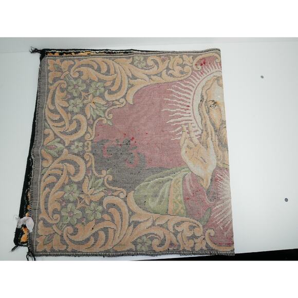 VTG Christian Sacred Heart of Jesus & Angels Tapestry Made in Lebanon 37”x20” - Picture 11 of 12